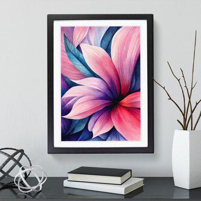Dreamy Watercolour Flowers No.4 1 Piece Single Picture Frame Wall Art