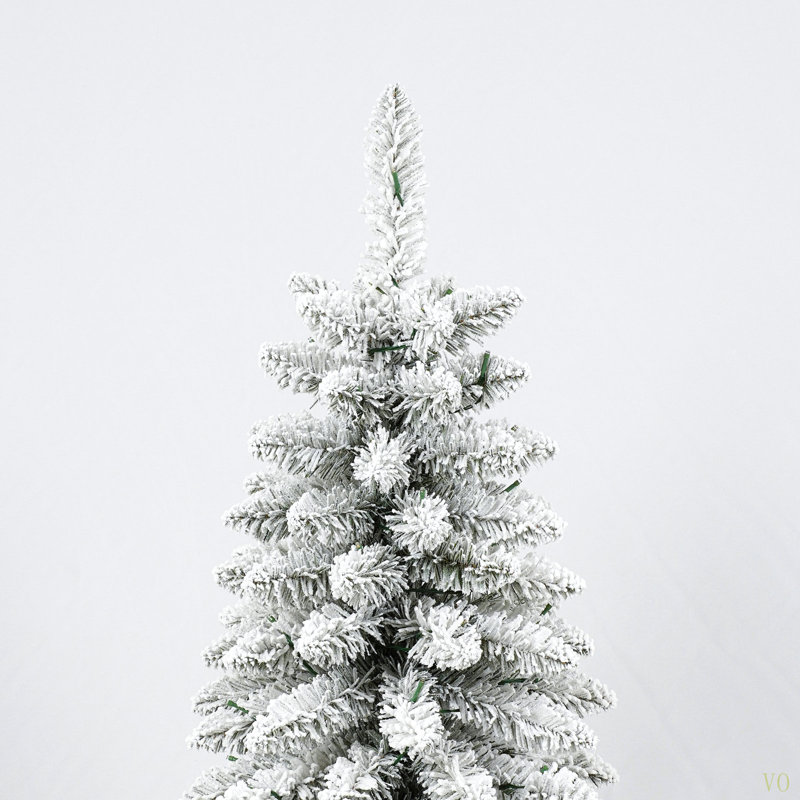 Ensemble d'arbre de Noël artificiel enneigé 3 lumières avec 3 lumières, 4 pi 5 pi 6 pi, décoration de Noël