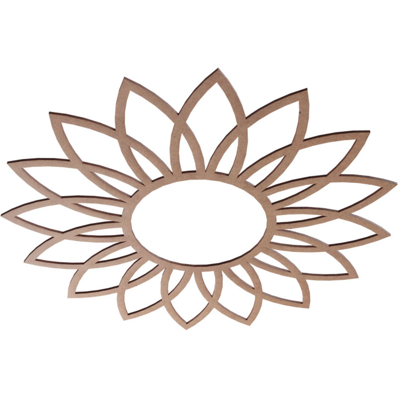 Médaillon de plafond 28 "x 28" x P 9 3/4 "x P 3/8" Daisy, H 34 po x l 34 po x P 0,38 po