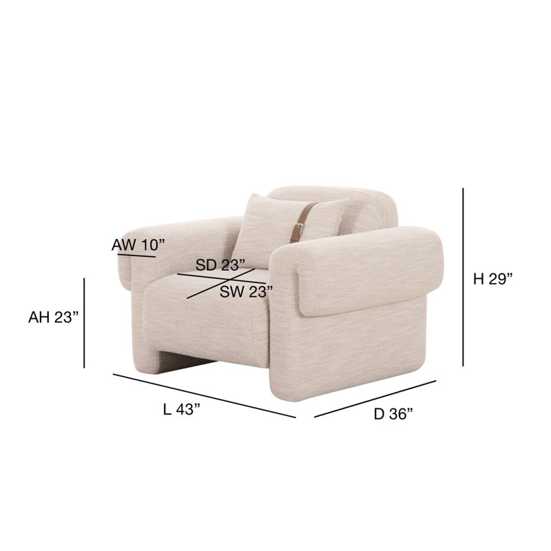 Chaise d'appoint rembourrée Montara