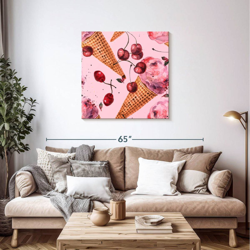 Crème glacée à la cerise Yarlin, H 36 po x l 36 po