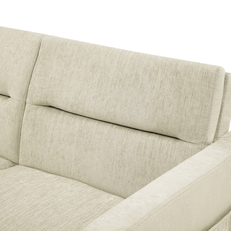 Loveseats Sofa Bed With Pull-Out Bed,Adjsutable Back And Two Arm Pocket