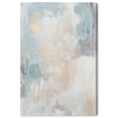 Toile bleue et beige II minimaliste Boho par Art Remedy