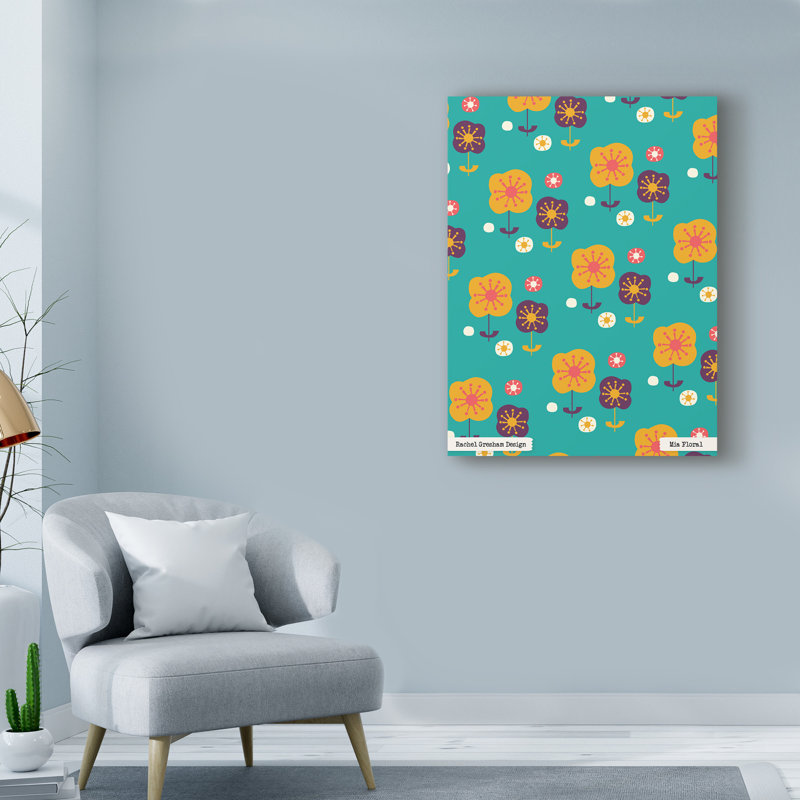 « mia floral », art sur toile, H 32 po x l 24 po x P 2 po