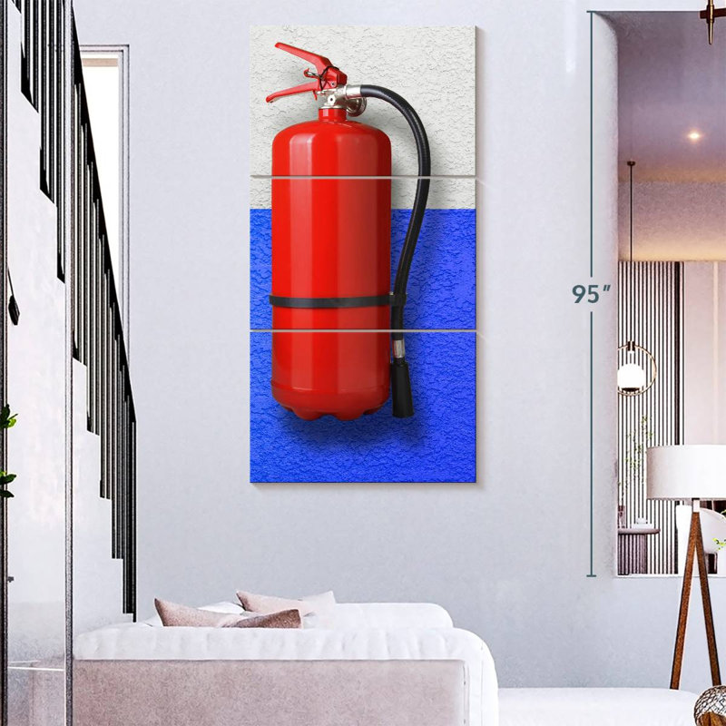 Fire Extinguisher, 80" H x 39" W