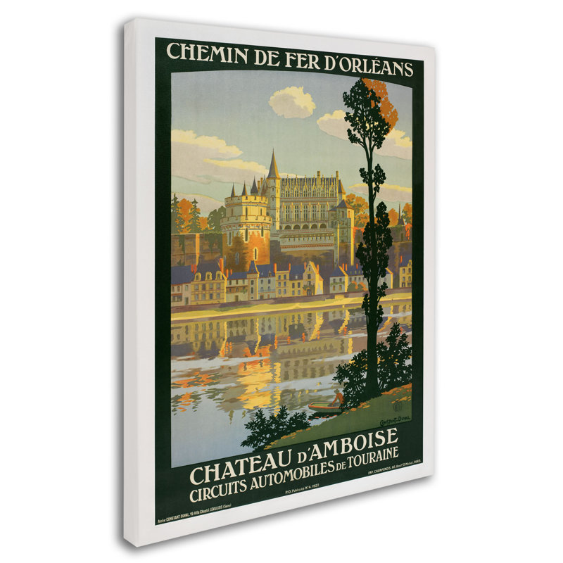 « chateau d’amboise », sur toile tendue, H 32 po x l 24 po x P 2 po