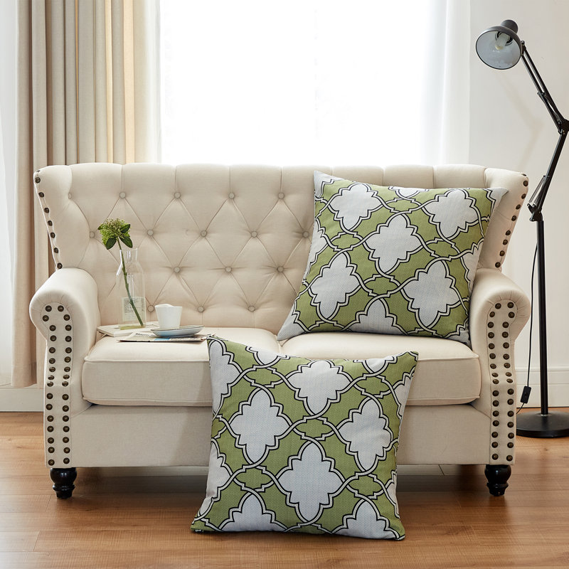 Housse de coussin Dobson, Bleu, 26 po x 26 po