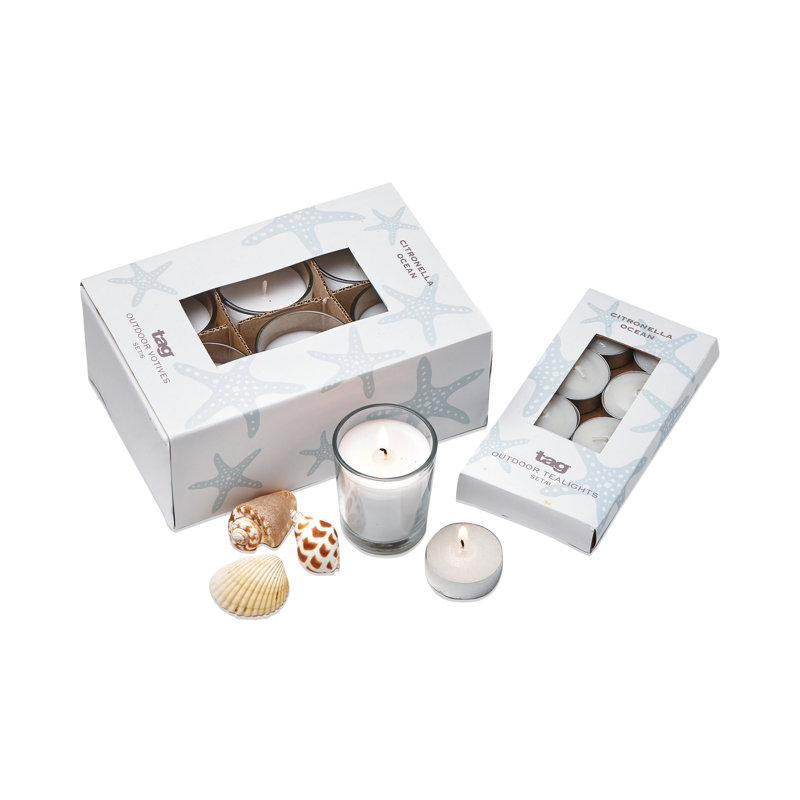 Citro Ocean Glass Votives S/6