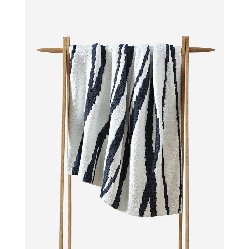 Woodland Throw Blanket, Midnight Abstract