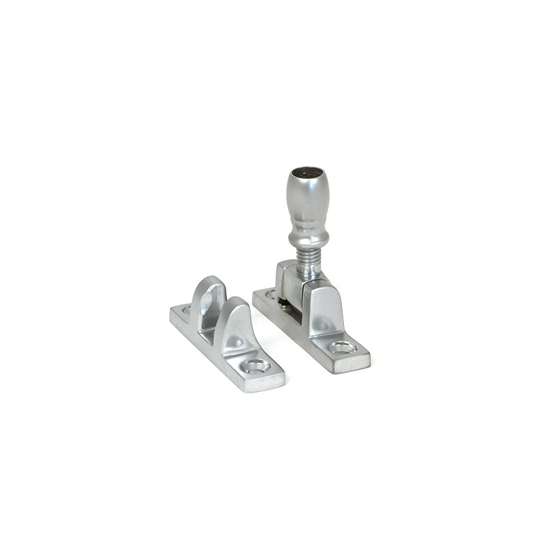 Mushroom Brighton Fastener - Narrow (Square), Satin Chrome