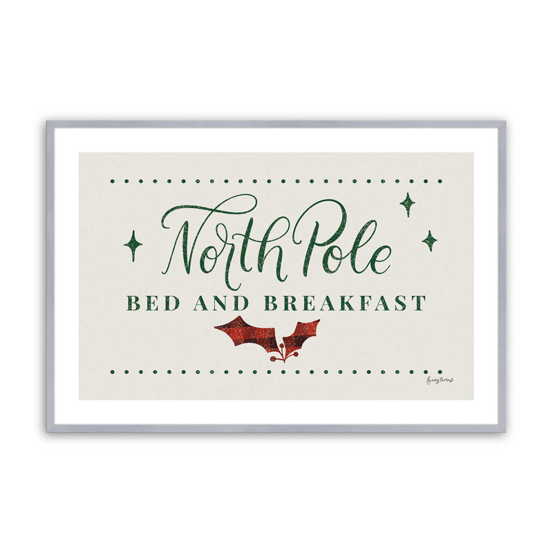 Imprimé de chambre d'hôte North Pole, Cadre en chrome poli, H 17,25 po x l 21,25 po