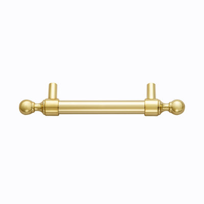 Utopia Alley Vaduz Pull Handle - Decorative Cabinet Drop Pull Handles For Cabinets And Drawers - Vintage Cabinet Hardware With Hand Finished Polished Gold - Metal Drawer Pull Handle, 3.75" Center To Center (Set Of 25)