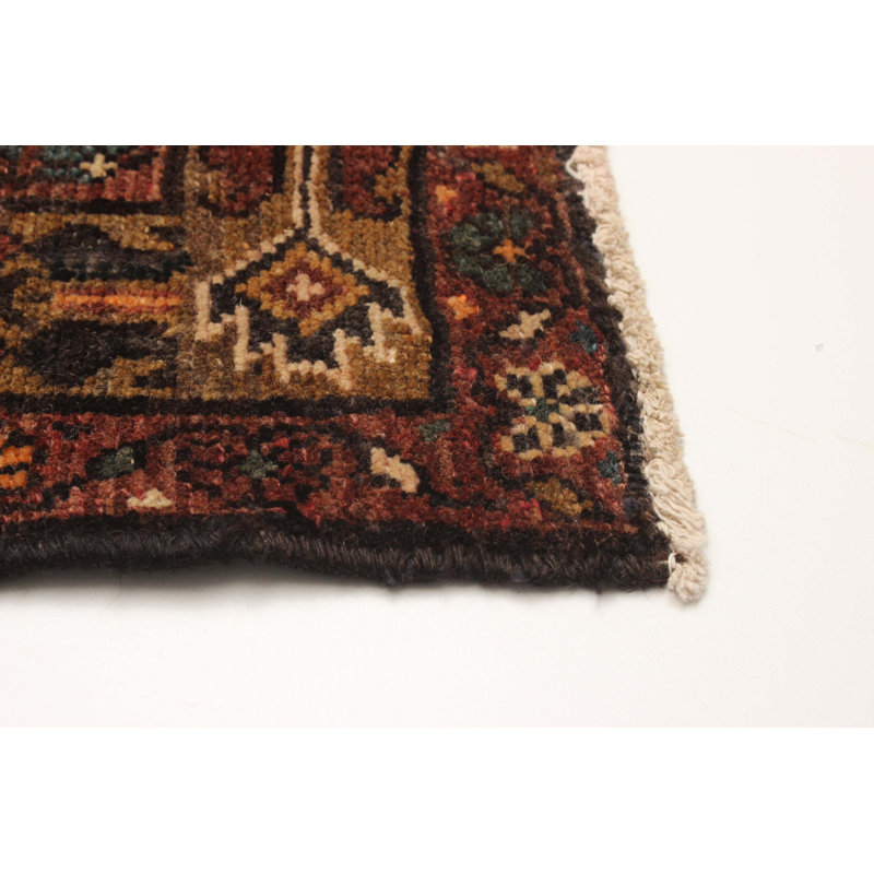 Tapis brun foncé noué à la main One Of Kind 3 pi 5 po x 9 pi 7 po Andelz