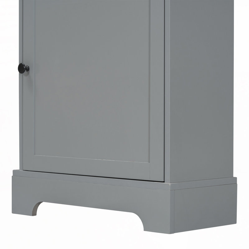 Anegada Freestanding Bathroom Cabinet,Tall Storage Cabinet with 3 Drawers and Adjustable Shelves, White