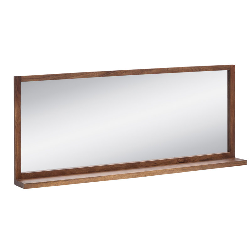 Giddings Flat Wall Mirror, 60cm H  x 138cm W, Acacia Dark