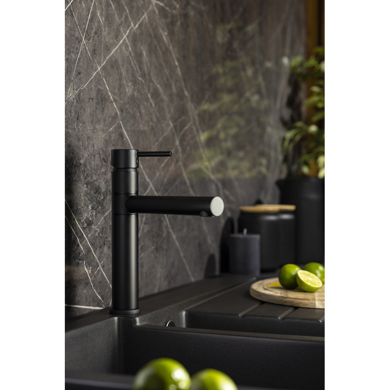 Abode Tower Single Lever Mixertap, Matt Black