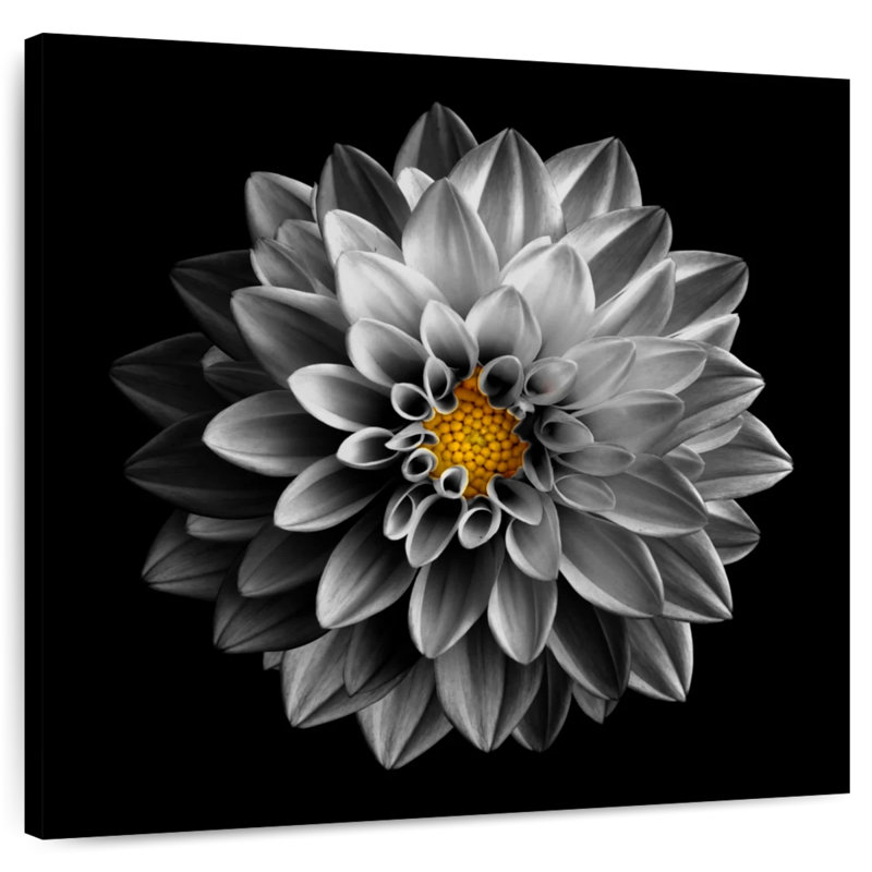 Harnek fleur grise, H 10 po x l 10 po
