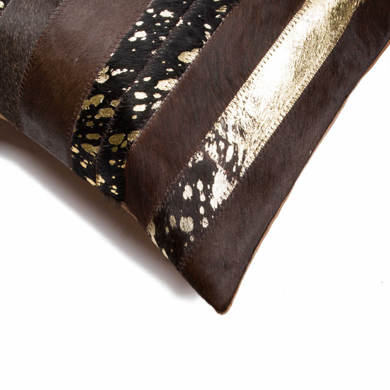 Coussin décoratif , Noir / Chocolat