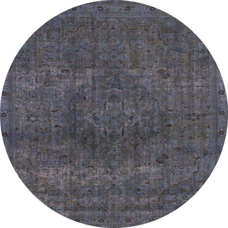 Abstract Indoor Rug, Round 8'