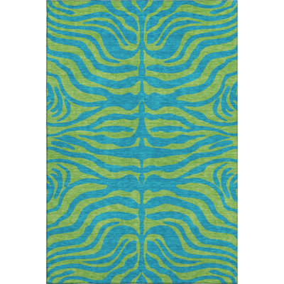 Premium Machine Washable Corum AMF1043 Animal Print Rug