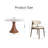 Jetta 5 - Piece Kitchen Dining Table Set Mid-Century Style Solid Wood Pedestal (1 Table 4 Chairs)-744817776
