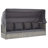 Patio Lounge Bed with Roof Mixed Poly Rattan-996434052-996434053