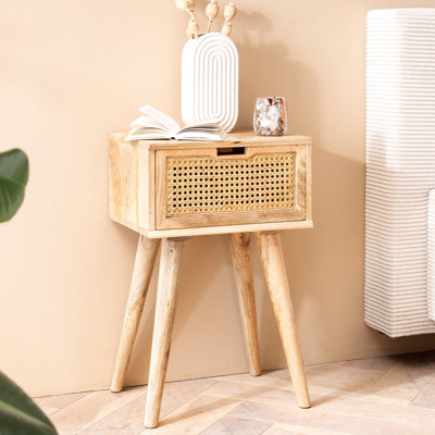 Alexaner 40cm W Solid Wood Bedside Table