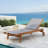 Outdoor Wood Frame Chaise Lounge-928842308