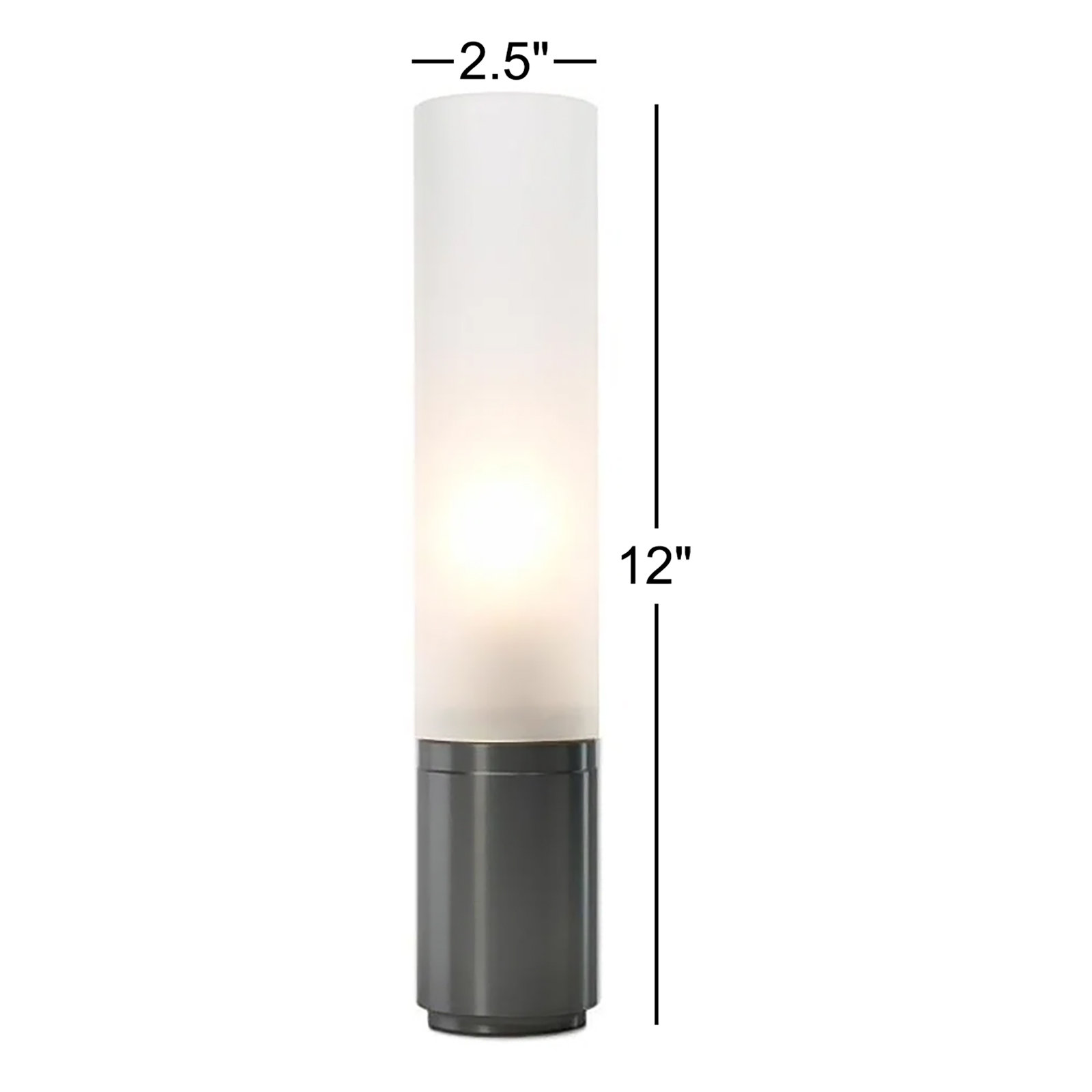 Pablo Designs Elise Novelty Lamp, Black, 12" H x 2.5" W x 2.5" D