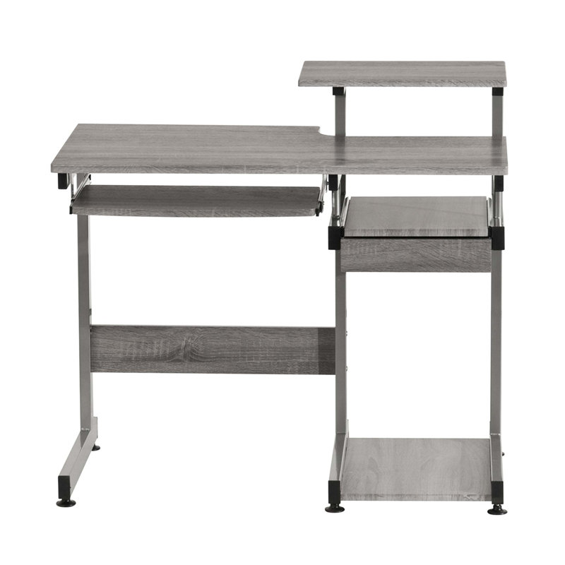 Bureau d'ordinateur complet, Gris
