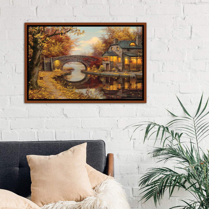 «Tranquility» - reproduction de photo, H 26 po x l 40 po x 1,5 po, Cadre bois classique