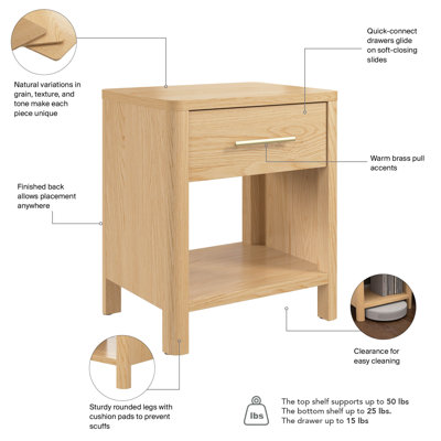 Nightstand With Drawer, Bedroom Storage Furniture