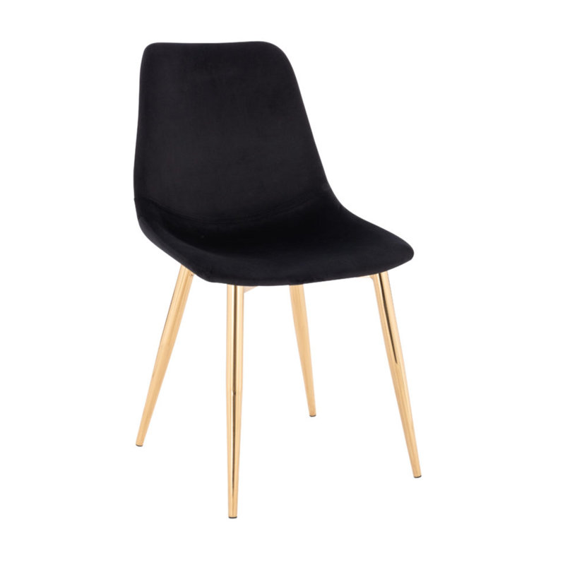 Jackstin 18'' H Upholstered Side Chair, Black