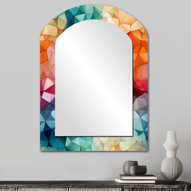 Miroir mural multicolore multicolore, 34 po x 25 po