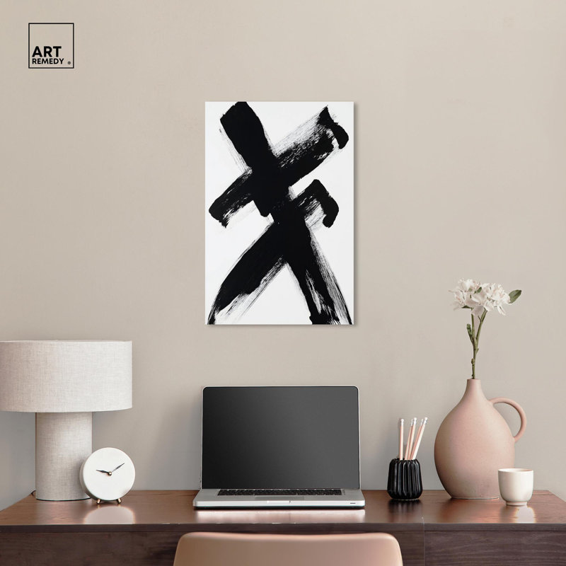 Art Remedy, art sur toile noir et blanc, Toile tendue, H 24 po x l 16 po