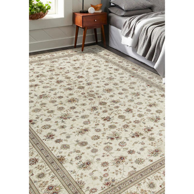 Tapis gris de haute qualité noué à la main