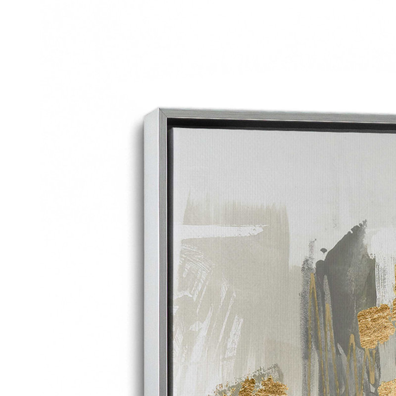 Impression sur toile Taupe Shimmer I par June Erica Vess, H 30 po x l 30 po, Argent argent