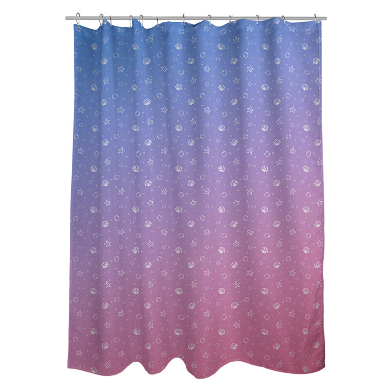 Rideau de douche Seashell, Rose/bleu