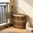 Premium Handwoven Laundry Hamper Basket With Removable Washable Liners, Dual-Compartment Portable Storage Bin For Clothes And Linens