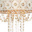 Luminaire suspendu cylindrique en métal étampé blanc avec bijoux de couleur champagne de 12,75 po Wedgeworth