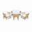 4-Pieces Acacia Wood Patio Furniture Set, Outdoor Furniture With Coffee Table, Patio Conversation Set Deep Seating With Soft Cushion, Porch Chairs For Backyard Porch Balcony-281479393