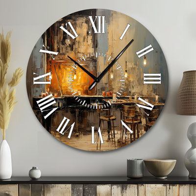 Vintage Pinao Sonata In Jazz Cafe I - Music Jazz White Face Wall Clock