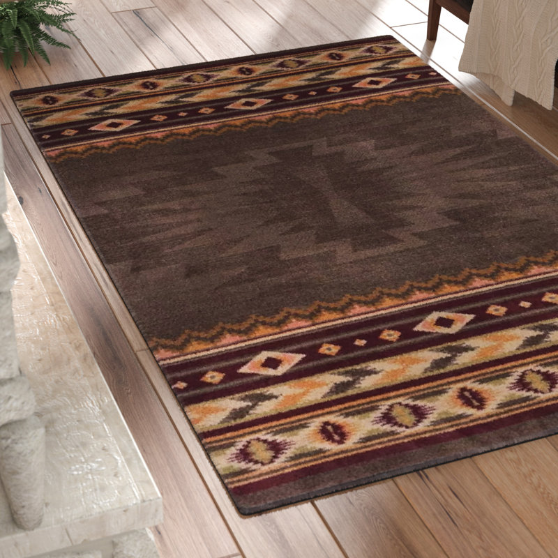 Tapis brun Bushley, Tapis de couloir 2 pi 1 po x 7 pi 8 po
