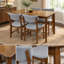 Ensemble de salle à manger 5 pièces en bois massif avec 4 chaises rembourrées pour la cuisine et la salle à manger-1721317463-1776828475