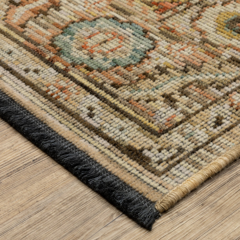 Tapis beige / multicolore Lennox, Beige / multicolore, Rectangle 6 pi 7 po x 9 pi 6 po
