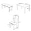 Ensemble de table de salle à manger 6 pièces avec banc et chaises-455315405