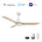 Garrick 52'' Smart Ceiling Fan with Remote, Light Kit Included,Works with Google Assistant and Amazon Alexa,Siri Shortcut.-839480803-839480804
