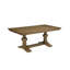 Ensemble de salle à manger de style traditionnel avec chaises capitonnées et garniture cloutée-753337507