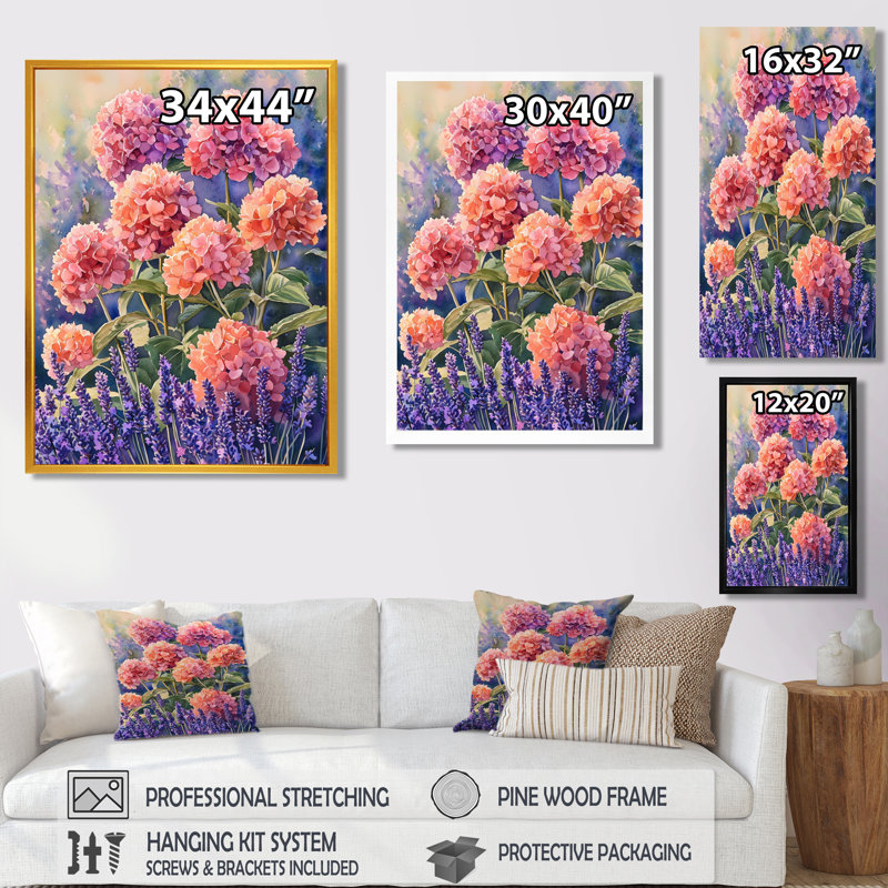 Shannen - Floral Wall Art, H 40 po x l 30 po, Reproduction encadrée d'une seule photo, Doré