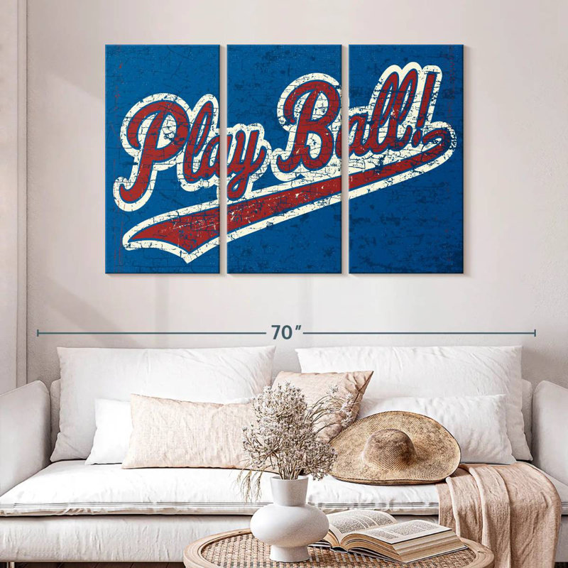Kema Play Ball Wall Sign, 32" H x 50" W